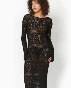 Pimkie Robe^Robe Longue En Crochet Avec Dos-nu -