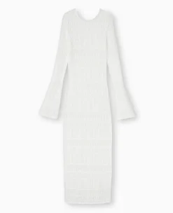 Pimkie Robe^Robe Longue En Crochet Avec Dos-nu - Blanc