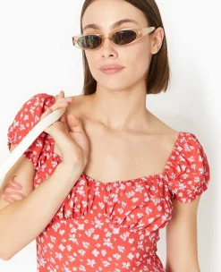 Pimkie Robe^Robe Longue Forme Empire Motif Fleurs -
