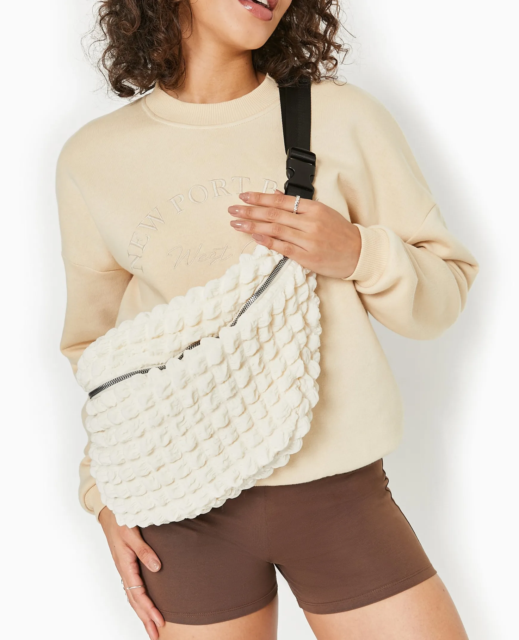 Pimkie Sac^Sac Banane XXL En Tissu Texturé Gaufré -