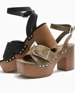 Pimkie Sandales À Talons^Sandales Plateformes Semelles Effet Bois -