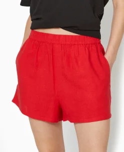 Pimkie Short^Short Court Taille élastiquée Avec Lin -