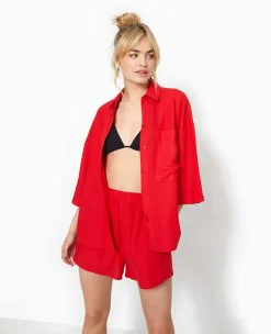 Pimkie Short^Short Court Taille élastiquée Avec Lin -