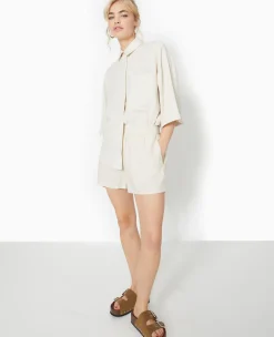 Pimkie Toute La Collection|Short^Short Court Taille élastiquée Avec Lin -