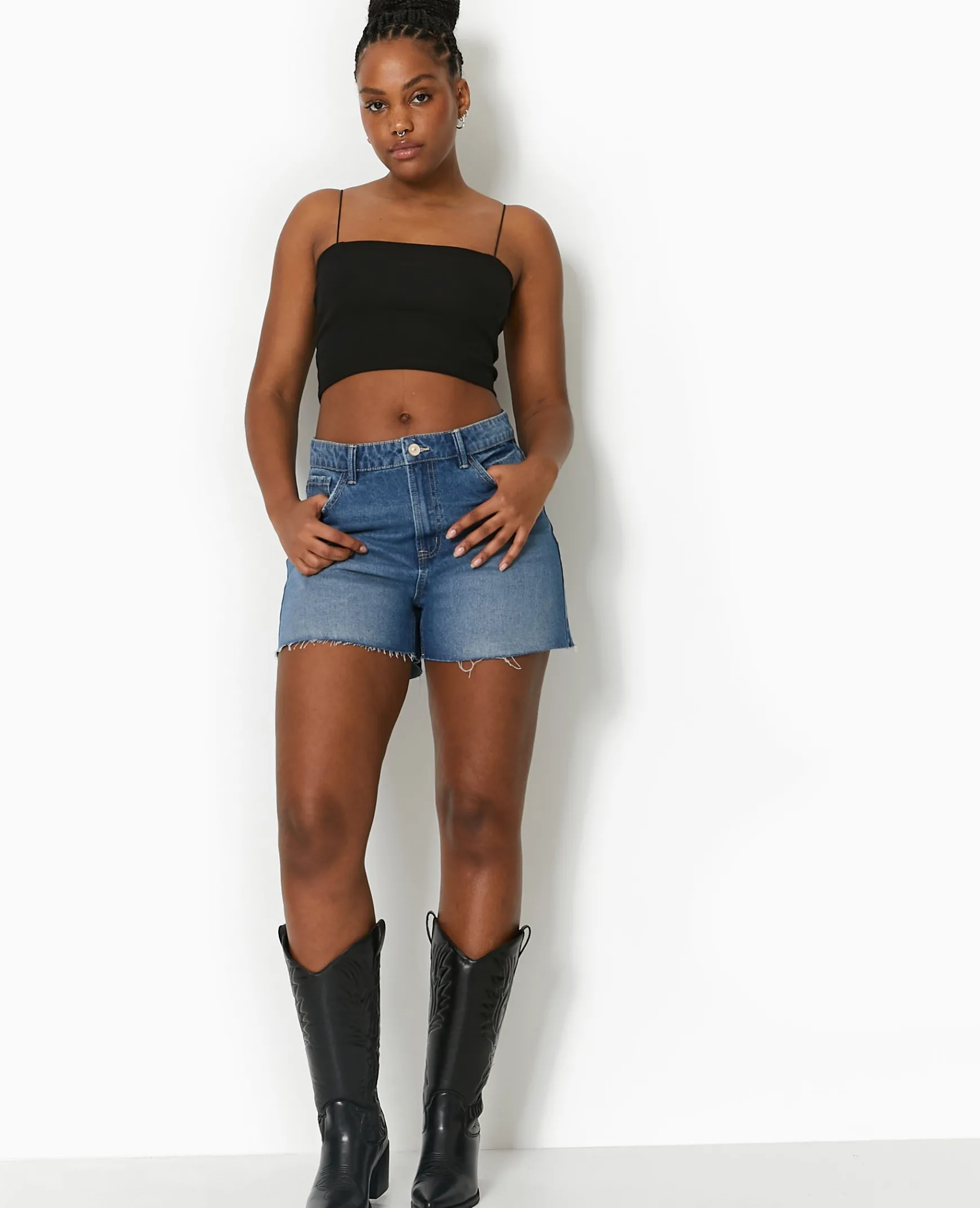 Pimkie Pimkie Positive|Short^Short En Jean Bas Coupés -