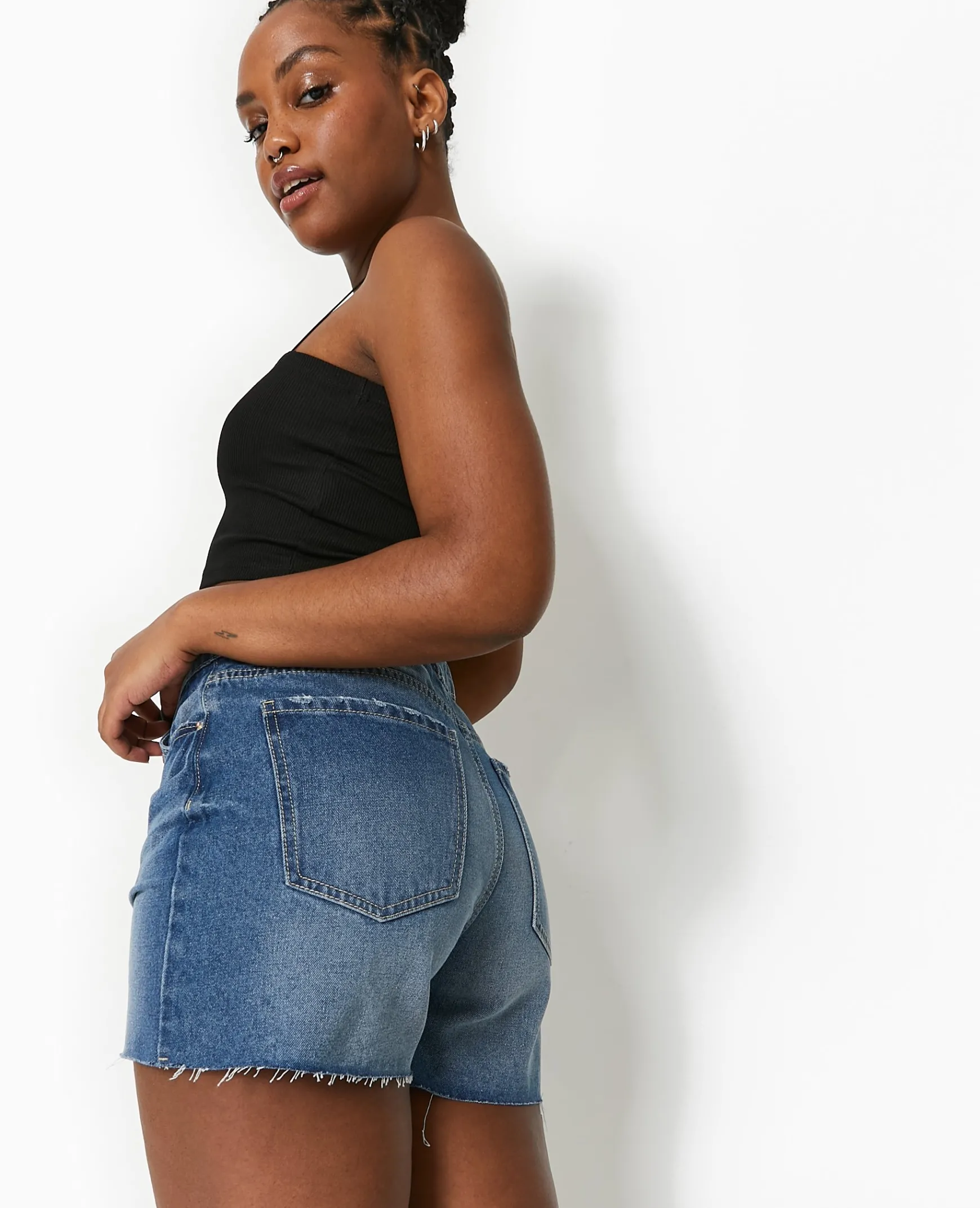 Pimkie Pimkie Positive|Short^Short En Jean Bas Coupés -
