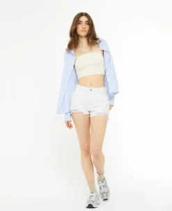 Pimkie Pimkie Positive|Short^Short En Jean Coupé Effet Destroy -