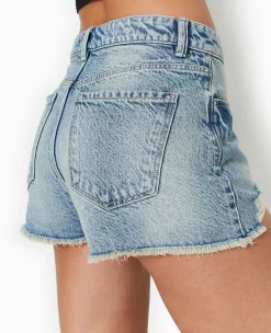 Pimkie Pimkie Positive|Short^Short En Jean Coupé Effet Destroy -