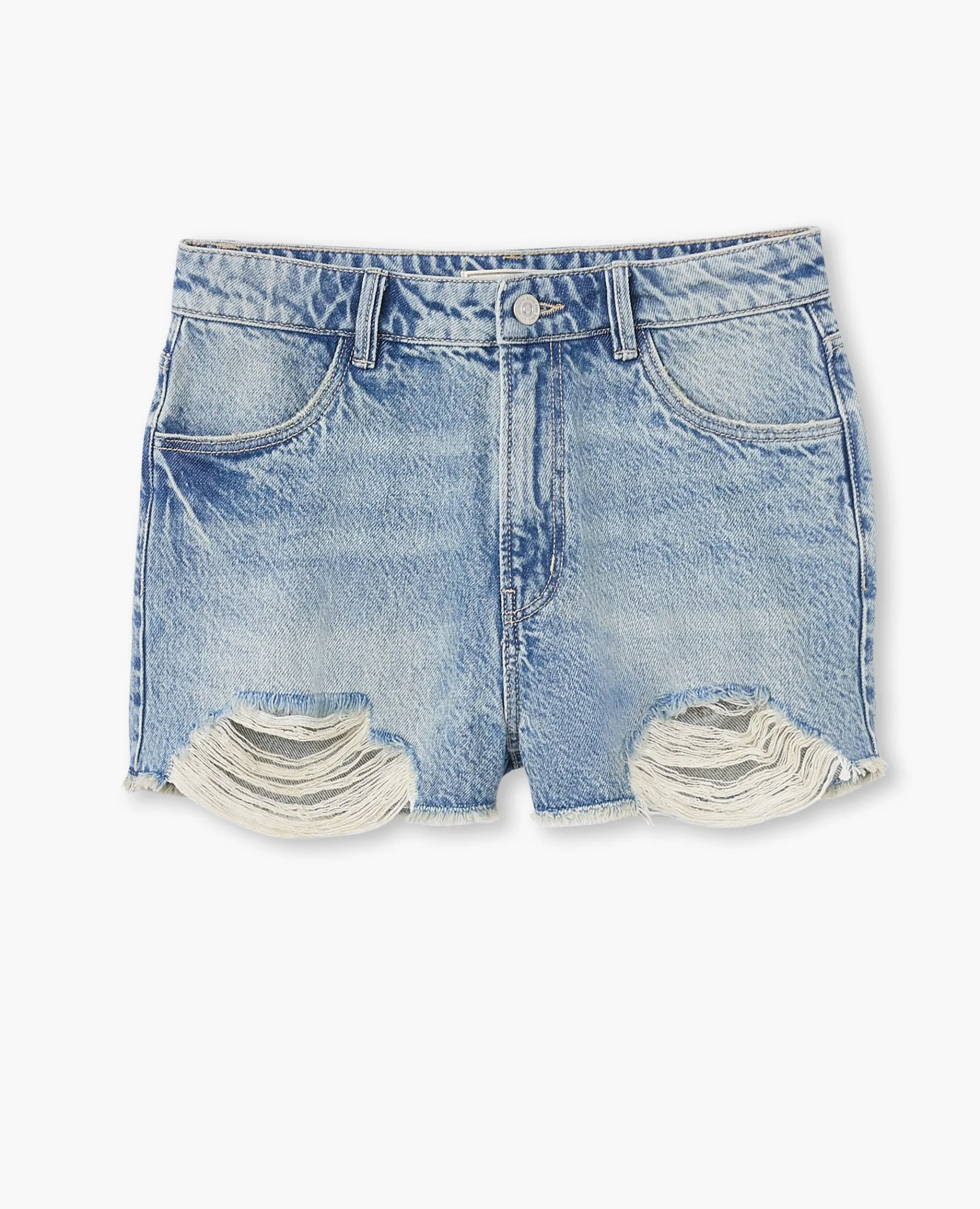 Pimkie Pimkie Positive|Short^Short En Jean Coupé Effet Destroy -
