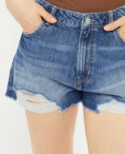 Pimkie Toute La Collection|Pimkie Positive^Short En Jean Coupé Effet Destroy -