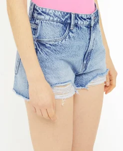 Pimkie Pimkie Positive|Short^Short En Jean Coupé Effet Destroy -