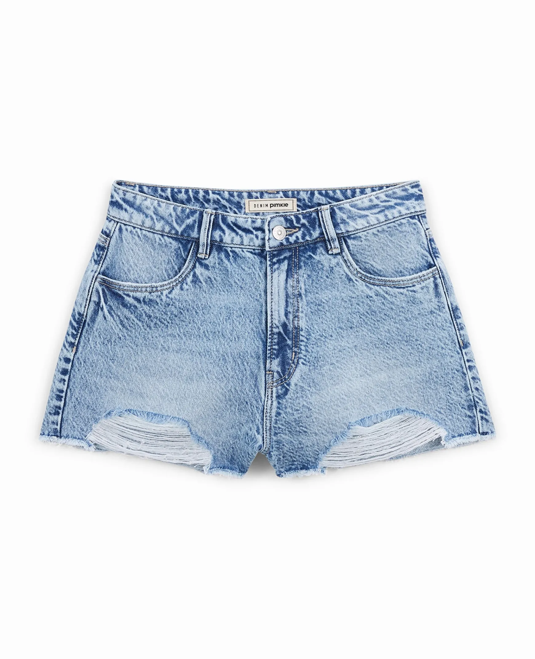 Pimkie Pimkie Positive|Short^Short En Jean Coupé Effet Destroy -