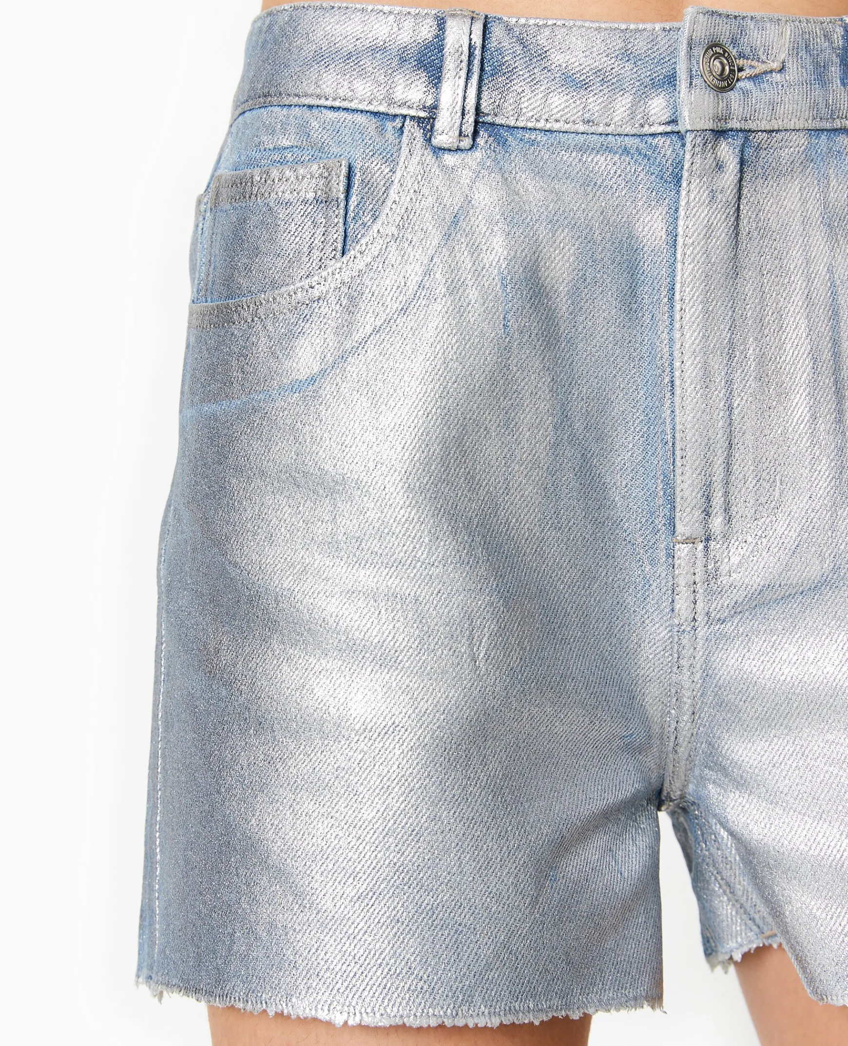 Pimkie Toute La Collection|Pimkie Positive^Short En Jean Enduit Taille Haute -