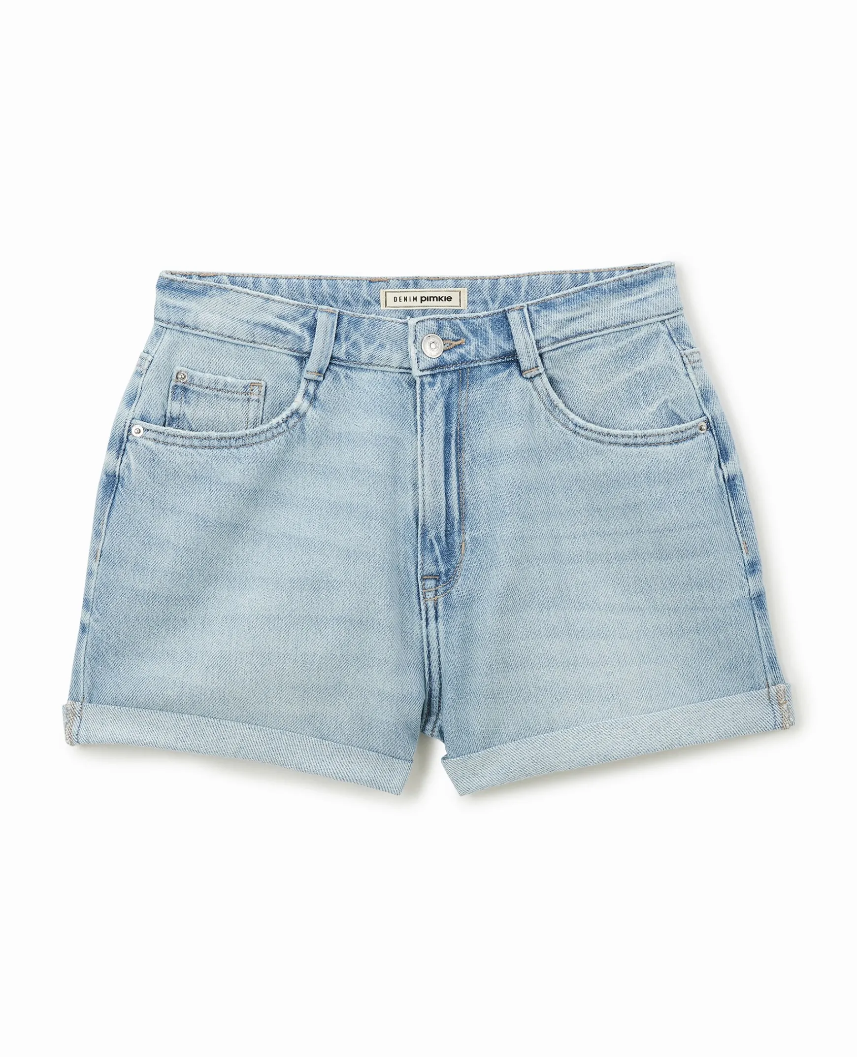 Pimkie Pimkie Positive|Short^Short En Jean Loose Taille Haute Bas Roulottés -