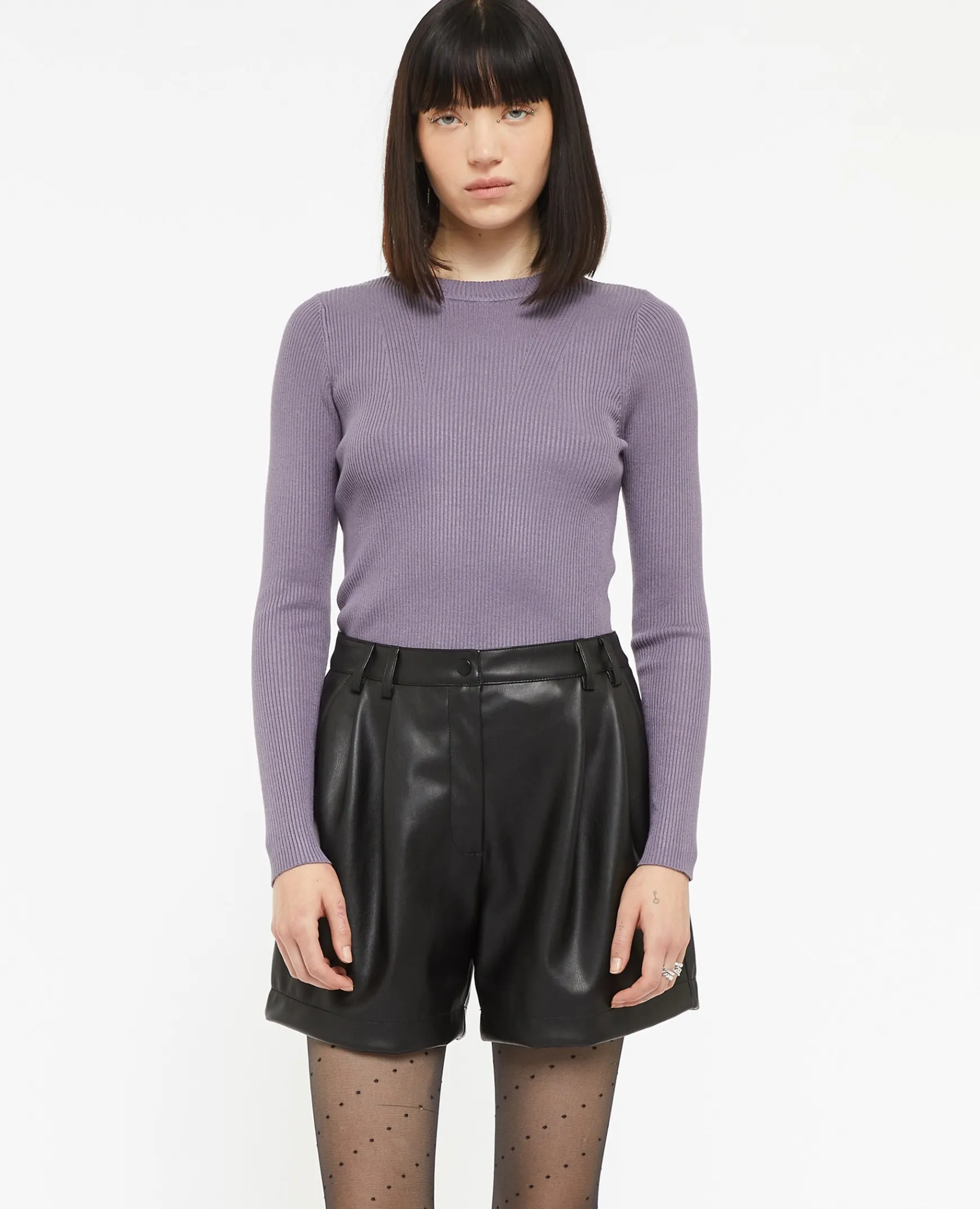 Pimkie Toute La Collection|Short^Short Taille Haute En Simili Cuir Avec Pinces -