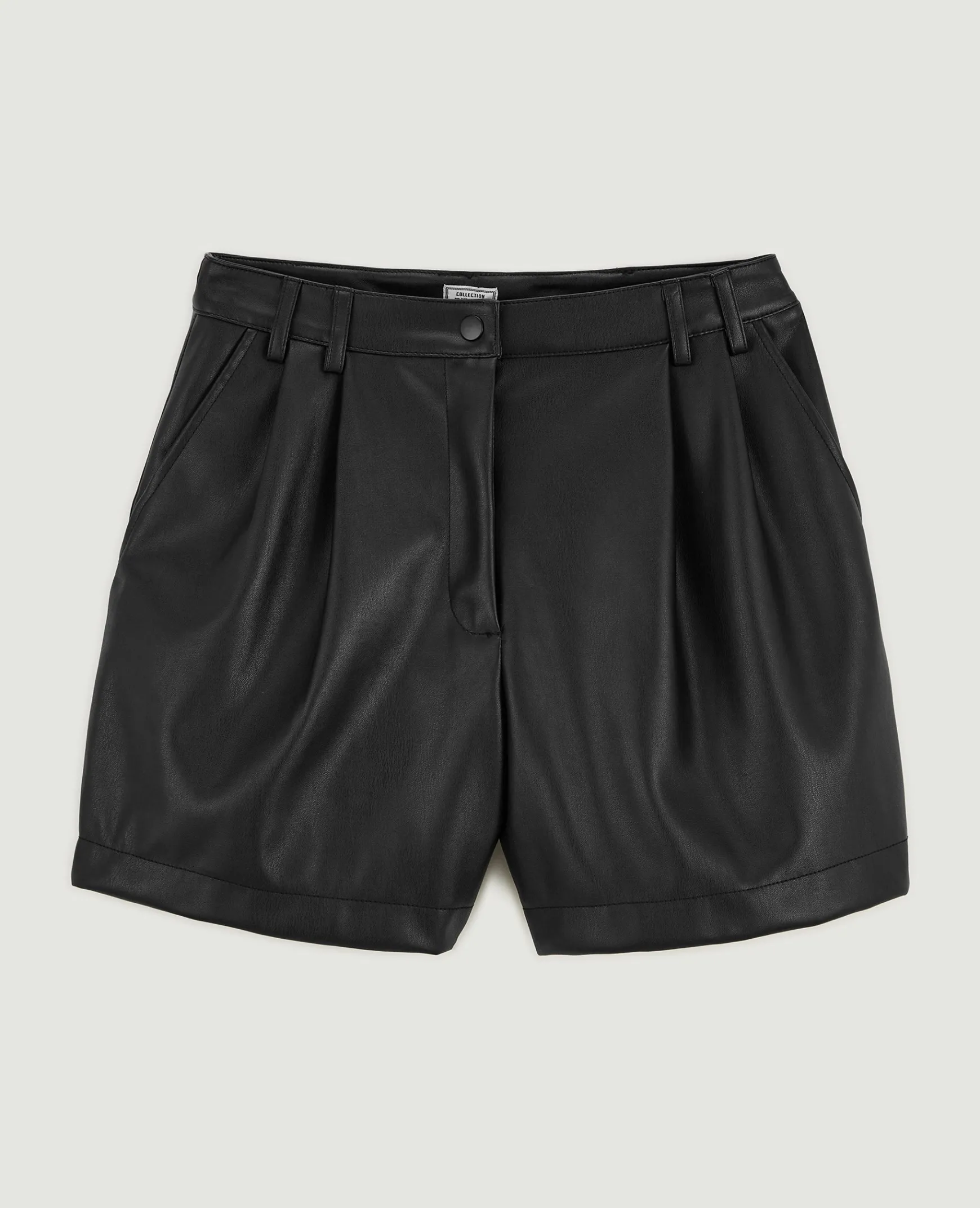 Pimkie Toute La Collection|Short^Short Taille Haute En Simili Cuir Avec Pinces -
