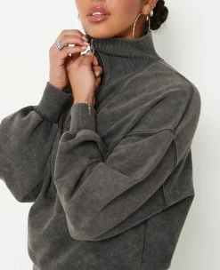 Pimkie Sweat^Sweat Col Camionneur Avec Effet Délavé -