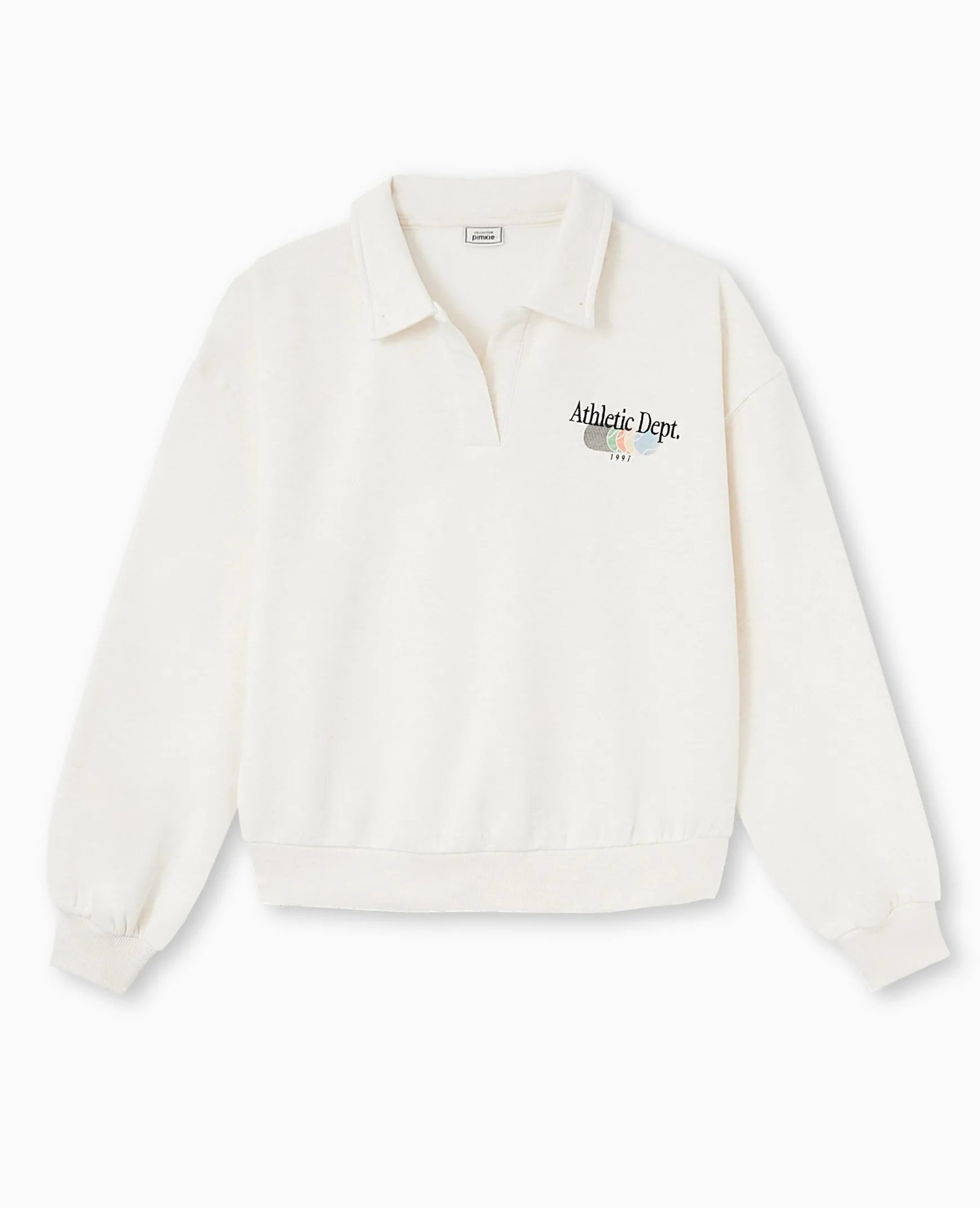 Pimkie Pimkie Positive|Sweat^Sweat Col Polo Avec Broderie - Beige