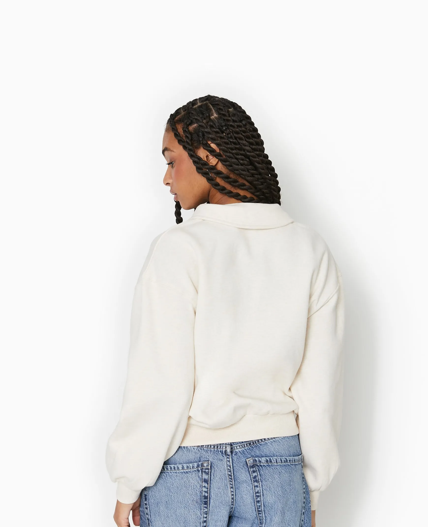 Pimkie Pimkie Positive|Sweat^Sweat Col Polo Avec Broderie - Beige