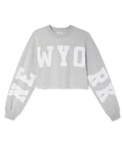 Pimkie Toute La Collection|T-Shirt Et Top^Sweat Cropped Base Coupée Avec NEW YORK -