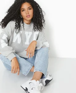 Pimkie Toute La Collection|T-Shirt Et Top^Sweat Cropped Base Coupée Avec NEW YORK -