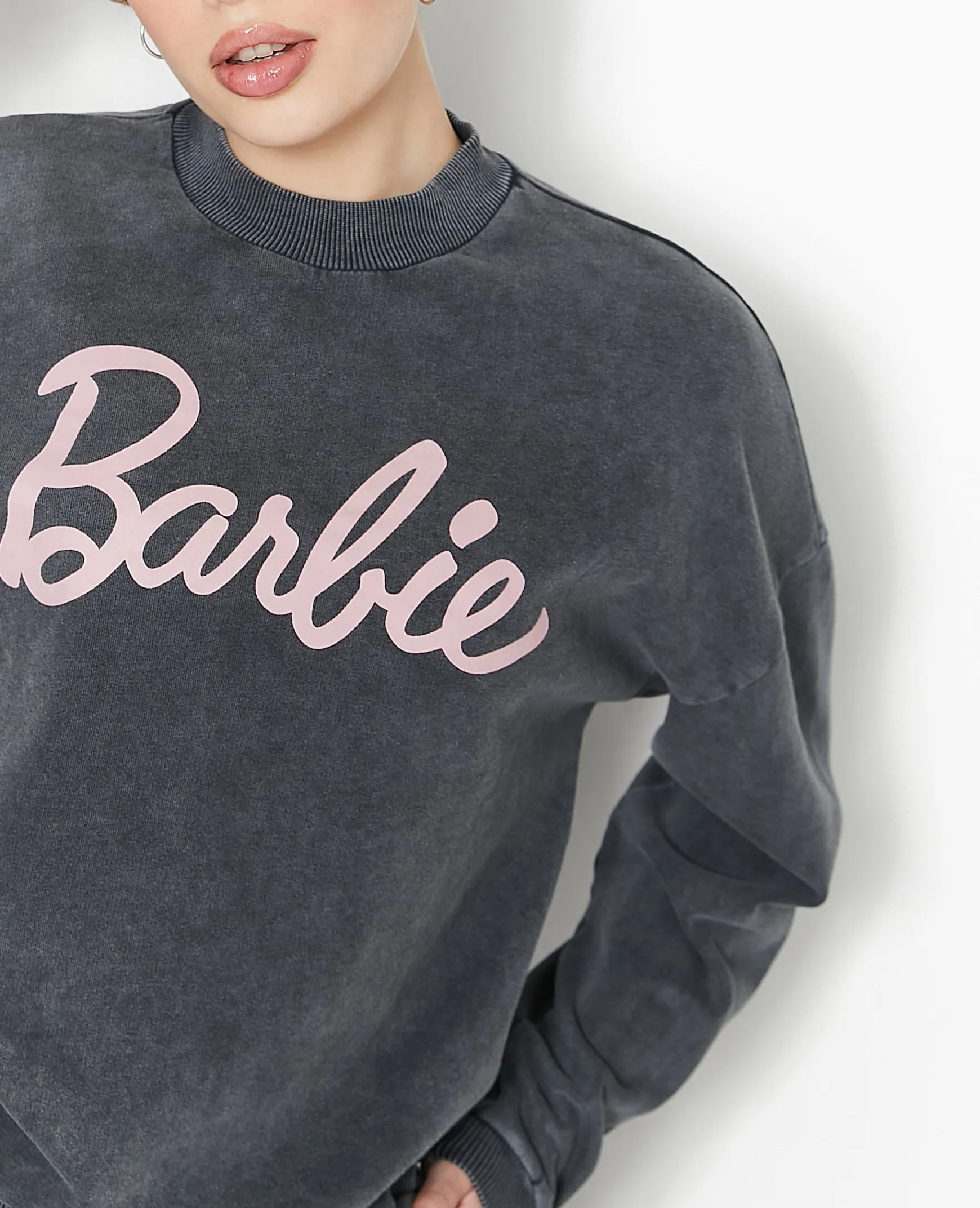 Pimkie Sweat^Sweat Effet Délavé Acid Wash BARBIE -