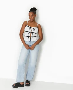 Pimkie Chemise Et Blouse|T-Shirt Et Top^Top à Bretelles Avec Nouettes Devant -