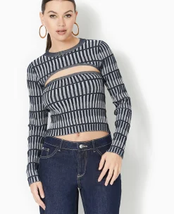 Pimkie Ensembles|Pull Et Gilet^Top 2 En 1 Bustier Et Manches -