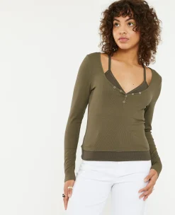 Pimkie T-Shirt Et Top^Top 2 En 1 En Maille Côtelée -