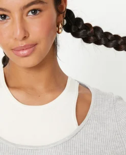 Pimkie Pull Et Gilet^Top 2 En 1 En Maille Côtelée -