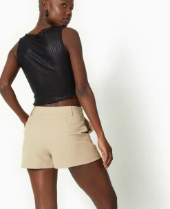 Pimkie T-Shirt Et Top^Top Asymétrique En Maille Côtelée Brillante - Noir