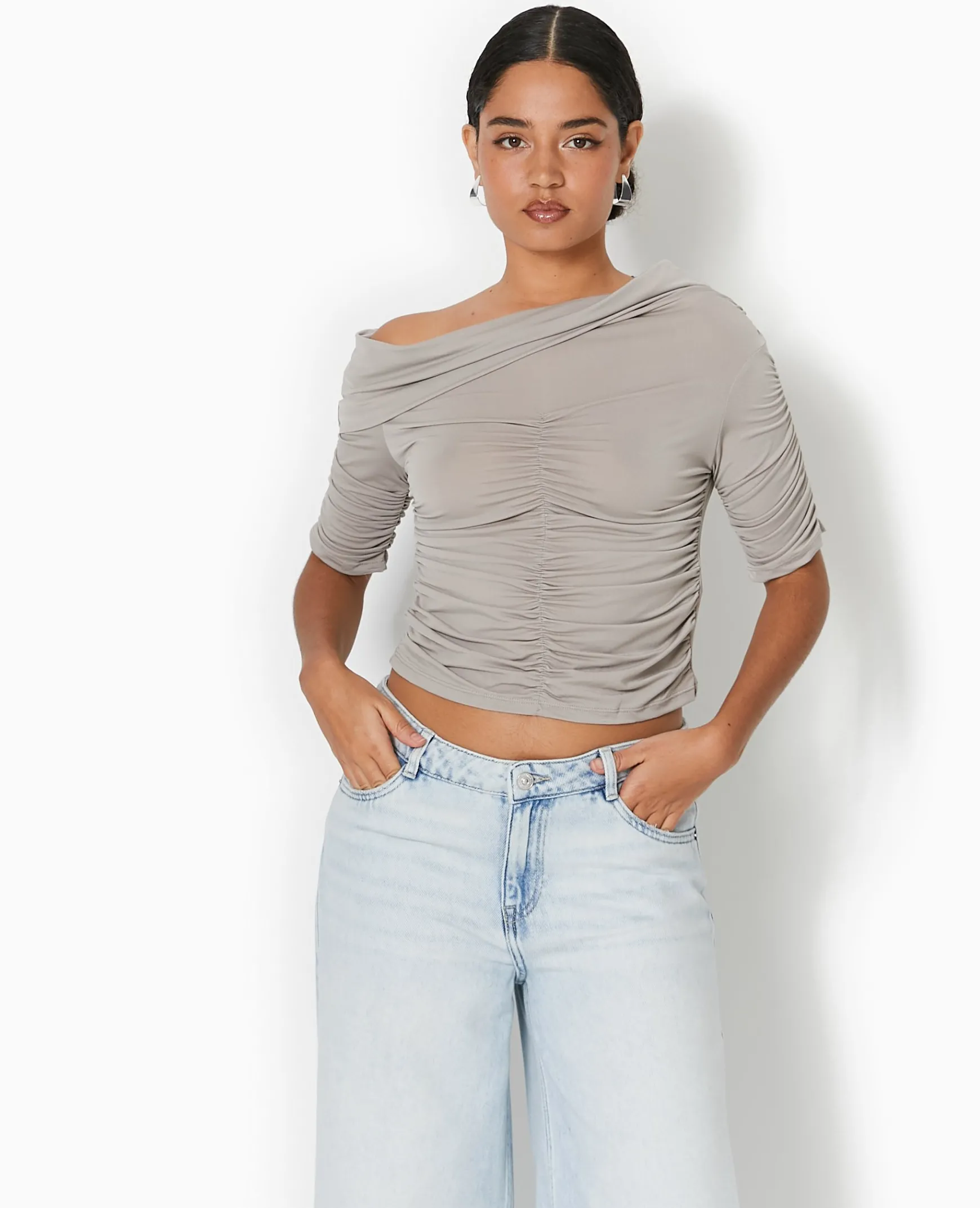 Pimkie Pimkie Positive|T-Shirt Et Top^Top Avec Fronces Encolure Bardot -