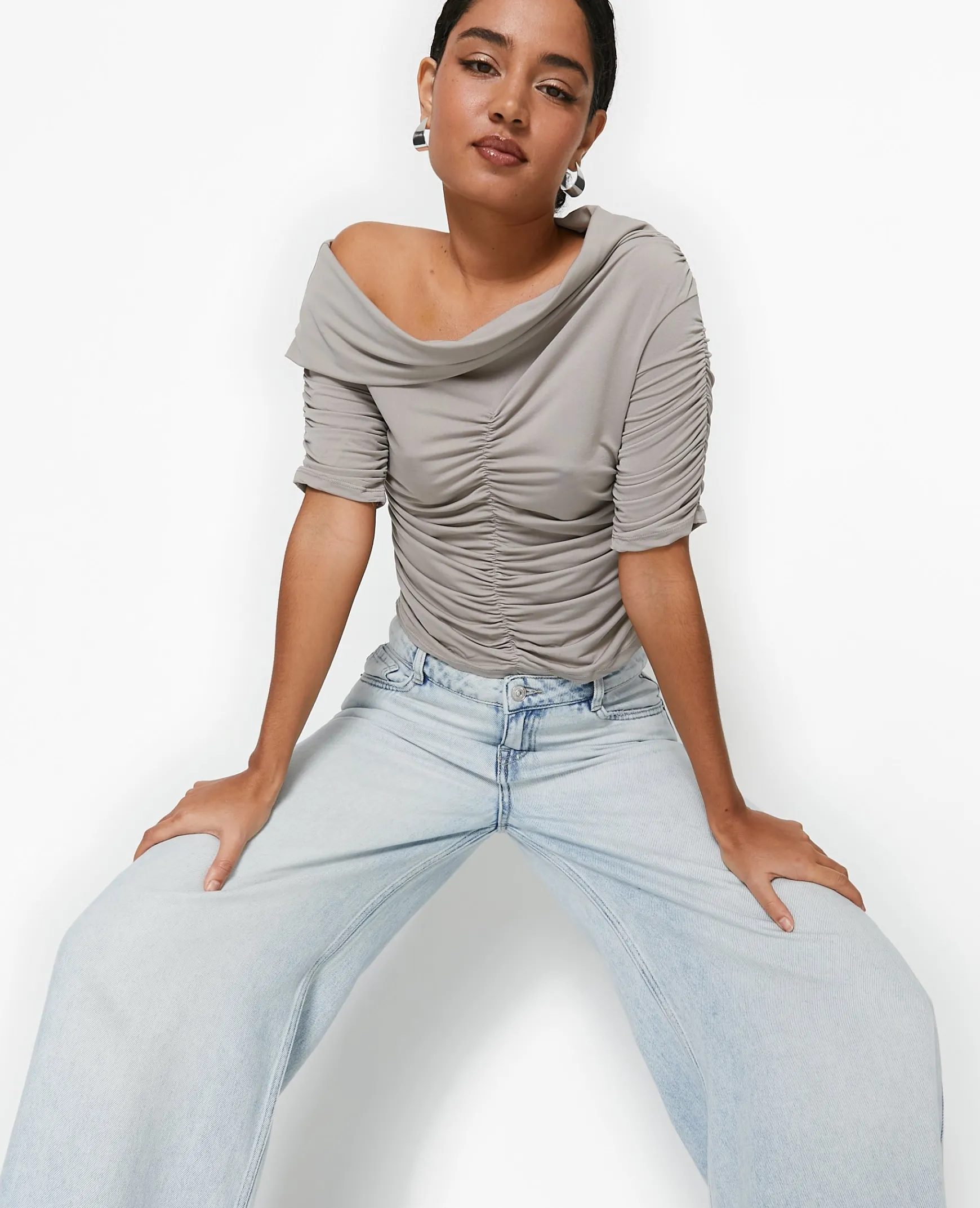 Pimkie Pimkie Positive|T-Shirt Et Top^Top Avec Fronces Encolure Bardot -