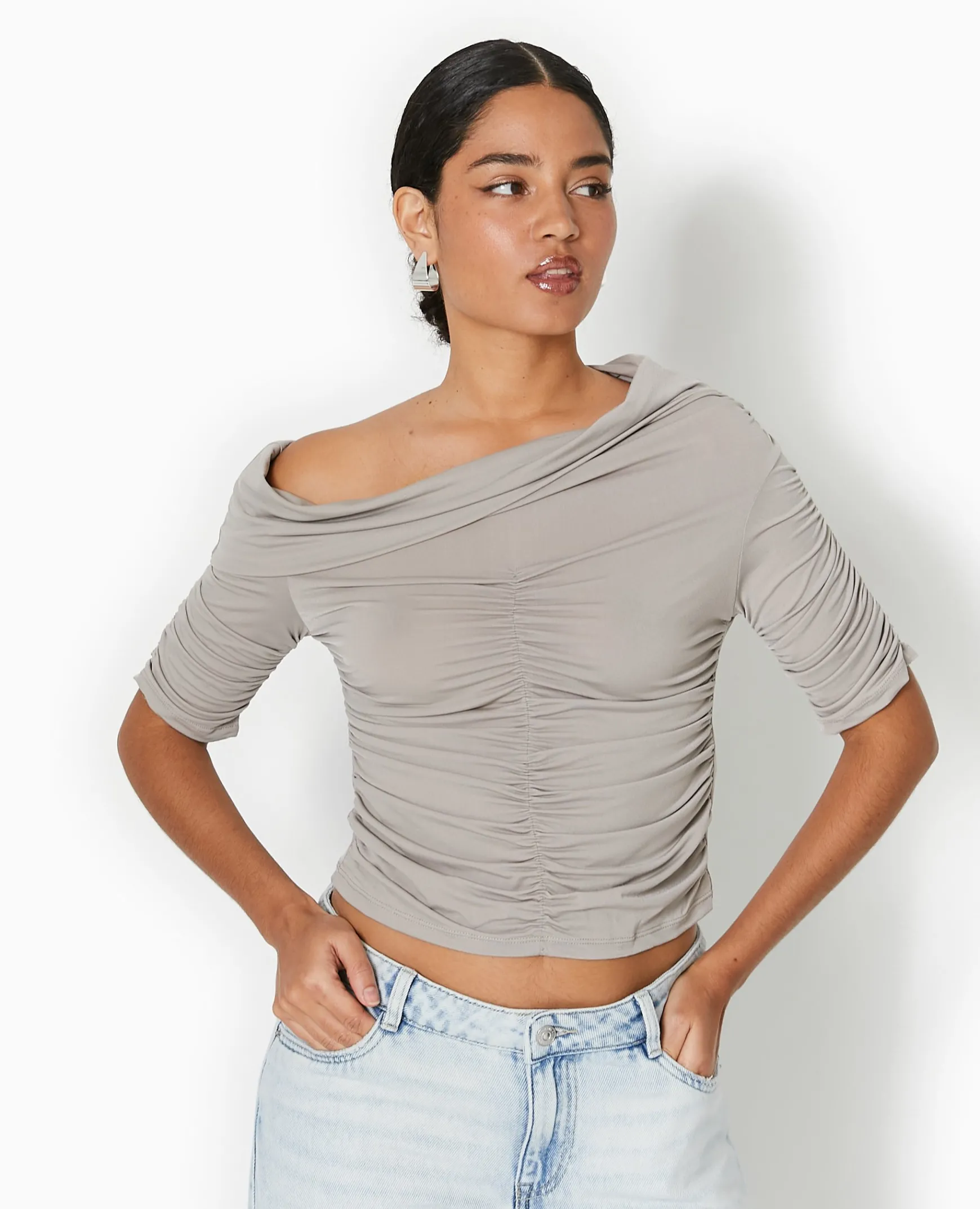 Pimkie Pimkie Positive|T-Shirt Et Top^Top Avec Fronces Encolure Bardot -