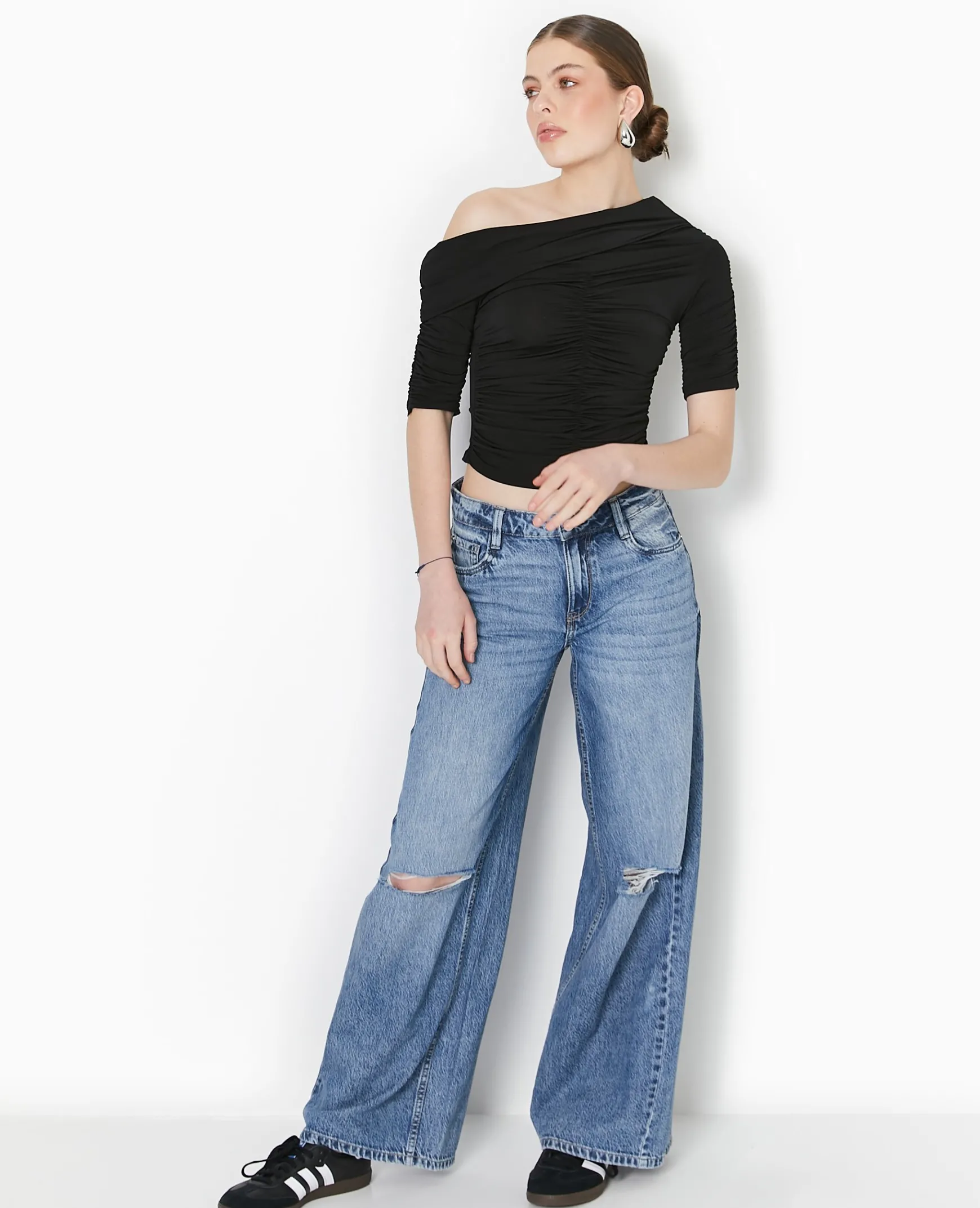 Pimkie Pimkie Positive|T-Shirt Et Top^Top Avec Fronces Encolure Bardot -