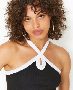 Pimkie T-Shirt Et Top^Top Bicolore Avec Bretelles Croisées -