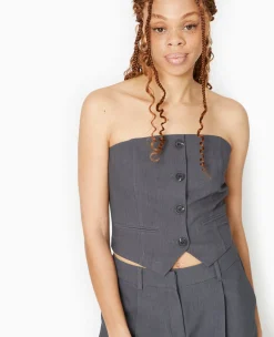 Pimkie Toute La Collection|T-Shirt Et Top^Top Bustier Boutonné -