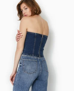 Pimkie T-Shirt Et Top^Top Bustier En Jean Stretch -