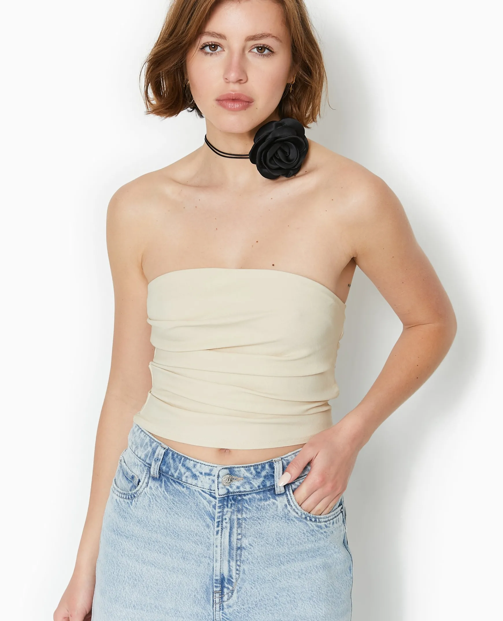 Pimkie T-Shirt Et Top^Top Bustier En Tissu Stretch Avec Drapé -