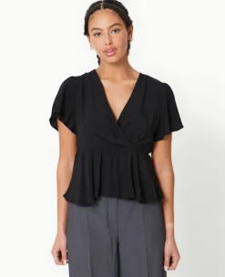 Pimkie Chemise Et Blouse^Top Cache-cœur Avec Manches Papillons -