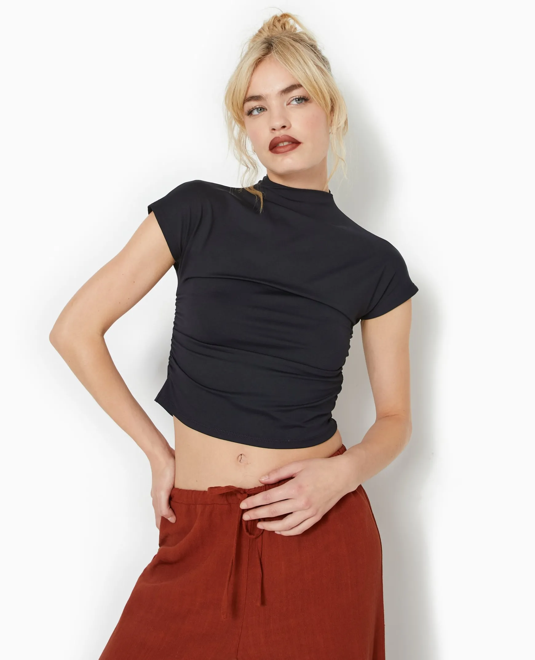Pimkie T-Shirt Et Top^Top Col Montant Avec Fronces Côtés -