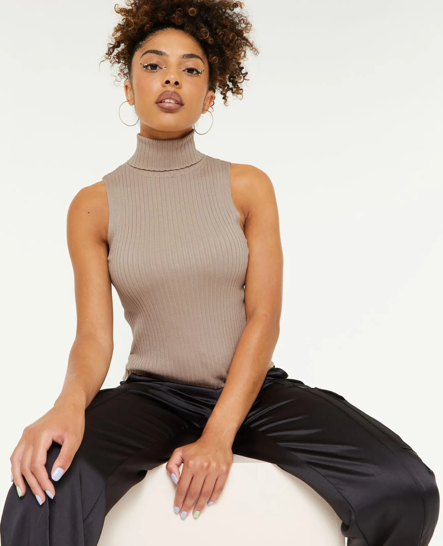 Pimkie Pimkie Positive|Pull Et Gilet^Top Col Roulé Sans Manches -