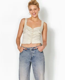 Pimkie Chemise Et Blouse|T-Shirt Et Top^Top Court Boutonné -