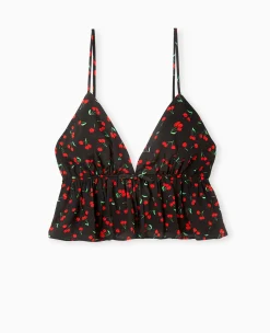 Pimkie Toute La Collection|T-Shirt Et Top^Top Court Dos Dégagé Motif Cerises -