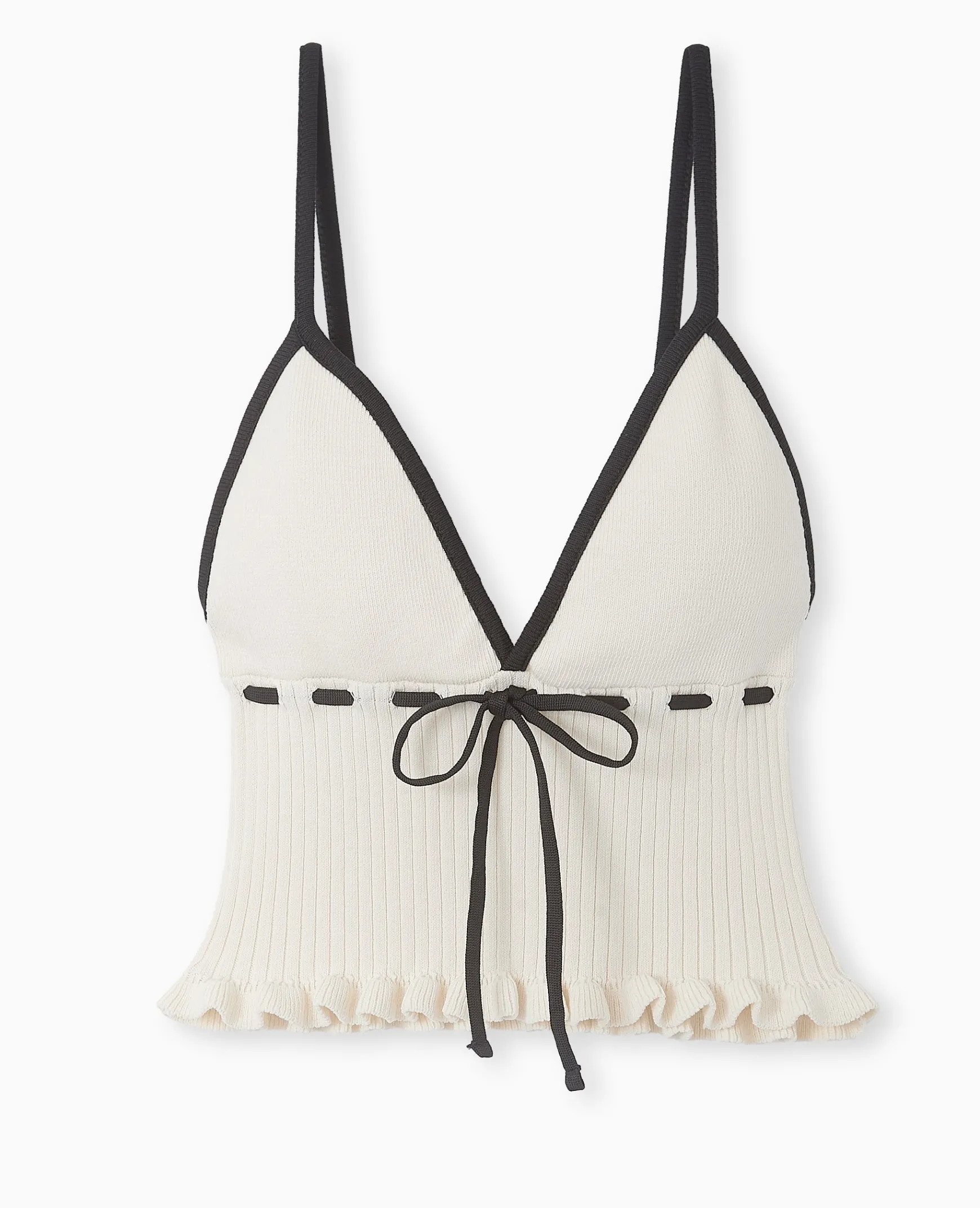 Pimkie Pull Et Gilet|T-Shirt Et Top^Top Court En Maille Avec Détails Contrastés -