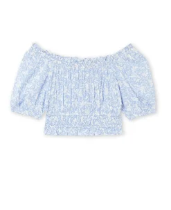 Pimkie Toute La Collection|Chemise Et Blouse^Top Court Encolure Bardot Motif Fleurs -
