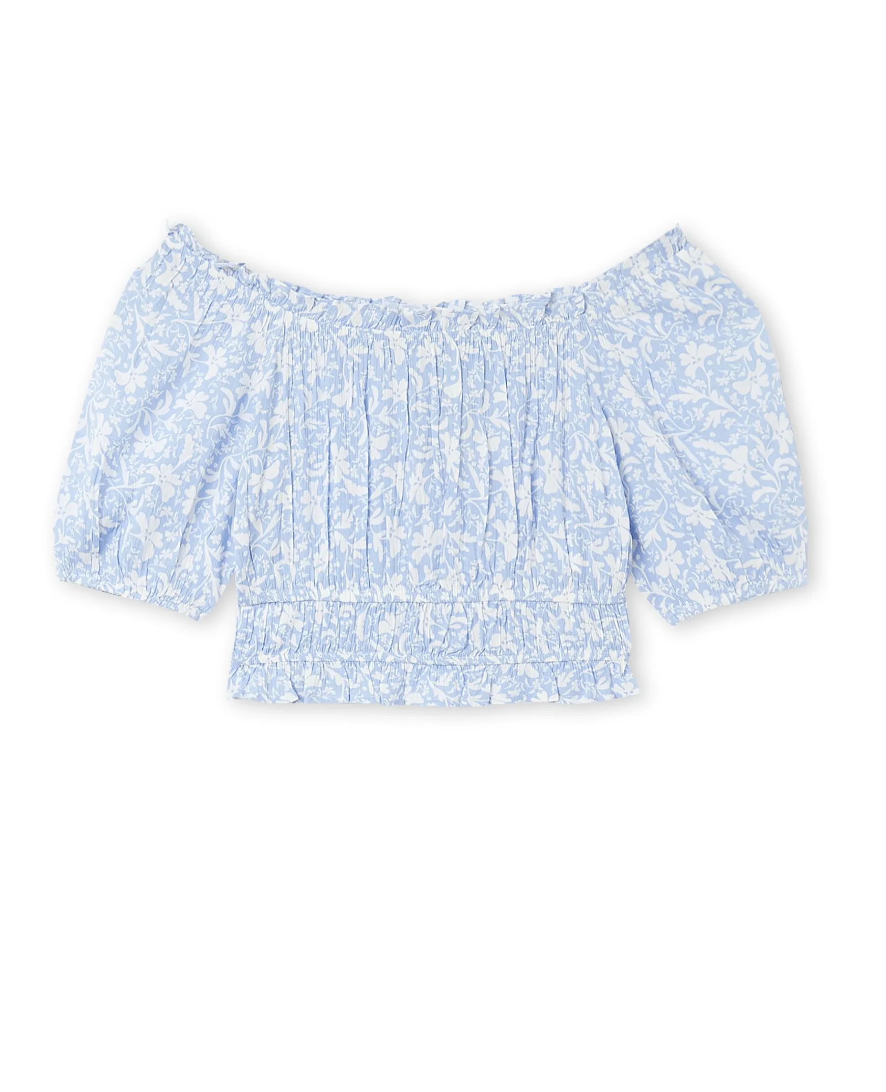 Pimkie Toute La Collection|Chemise Et Blouse^Top Court Encolure Bardot Motif Fleurs -