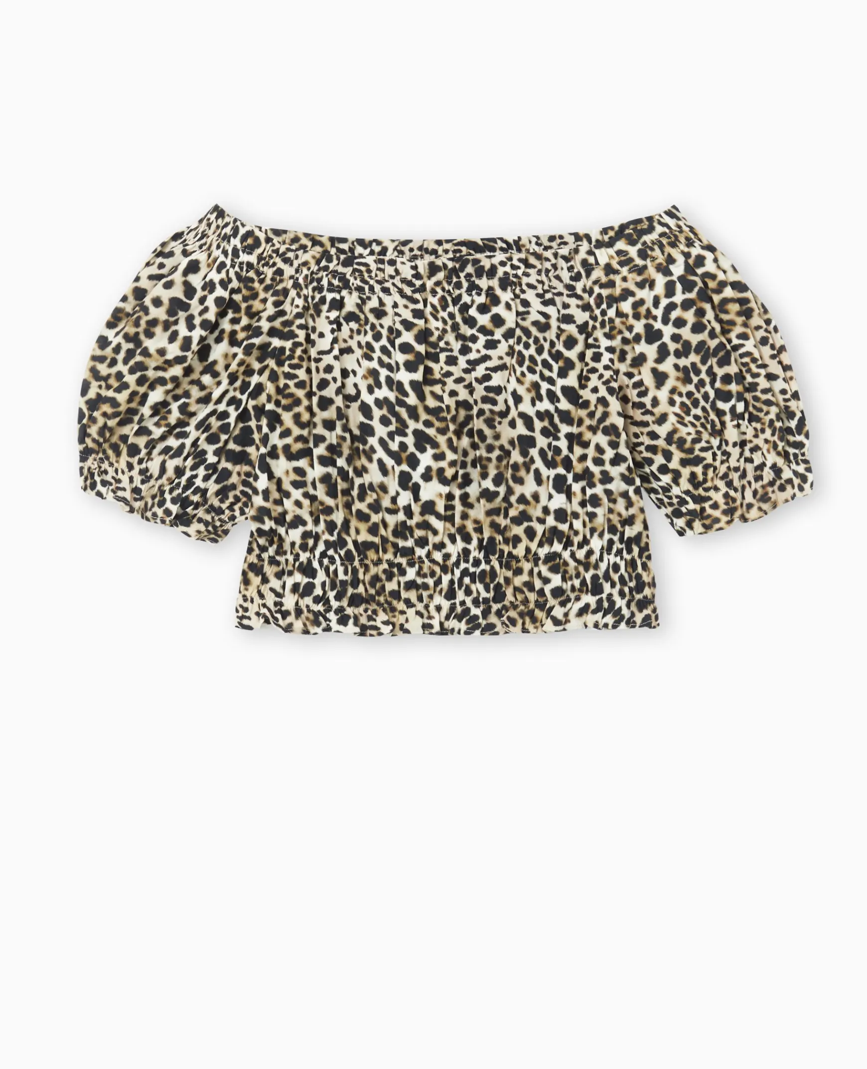Pimkie Toute La Collection|Chemise Et Blouse^Top Court Encolure Bardot Motif Léopard -