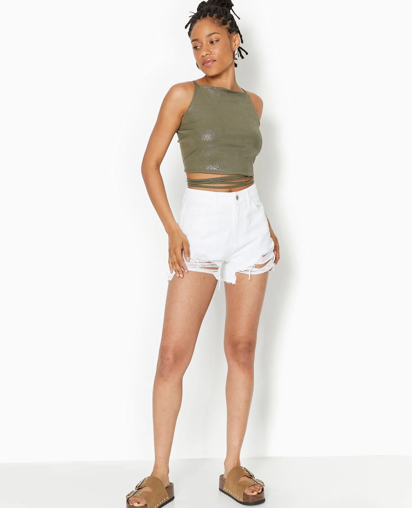 Pimkie T-Shirt Et Top^Top Cropped Dos-nu Avec Lurex -