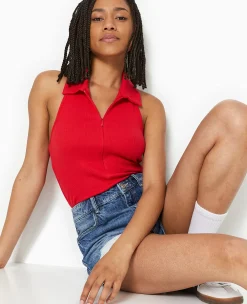 Pimkie Toute La Collection|T-Shirt Et Top^Top Dos-nu Col Polo Zippé -